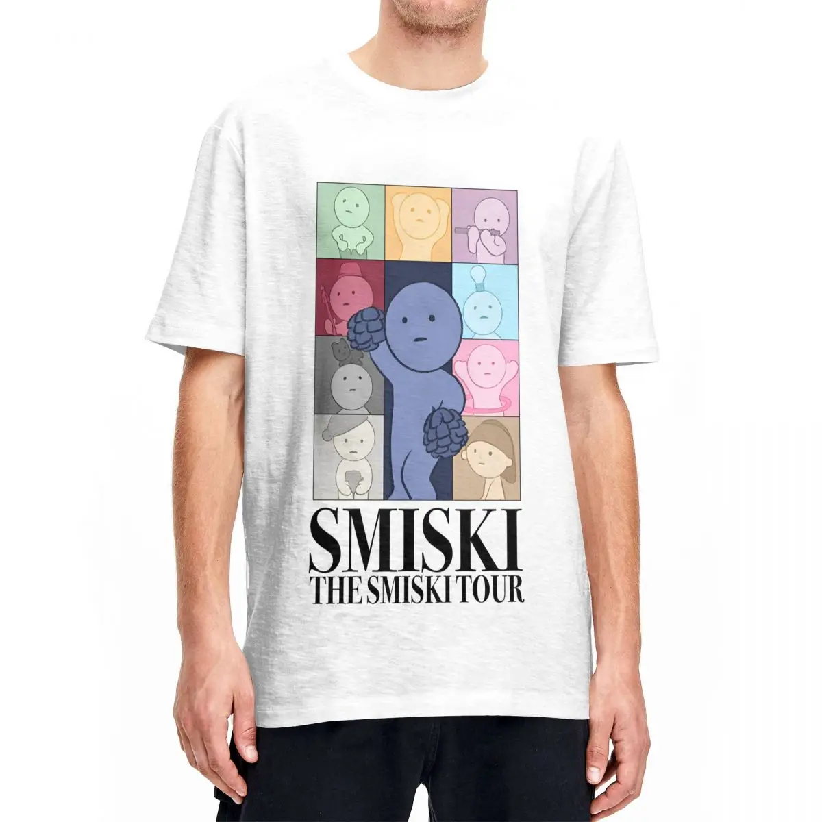 Vintage T Shirt Smiskis Eras Tour Cotton T Shirts Japanese Fashion Tee Shirt for Man Beach Y2K Fun Pattern Short Sleeve Tees