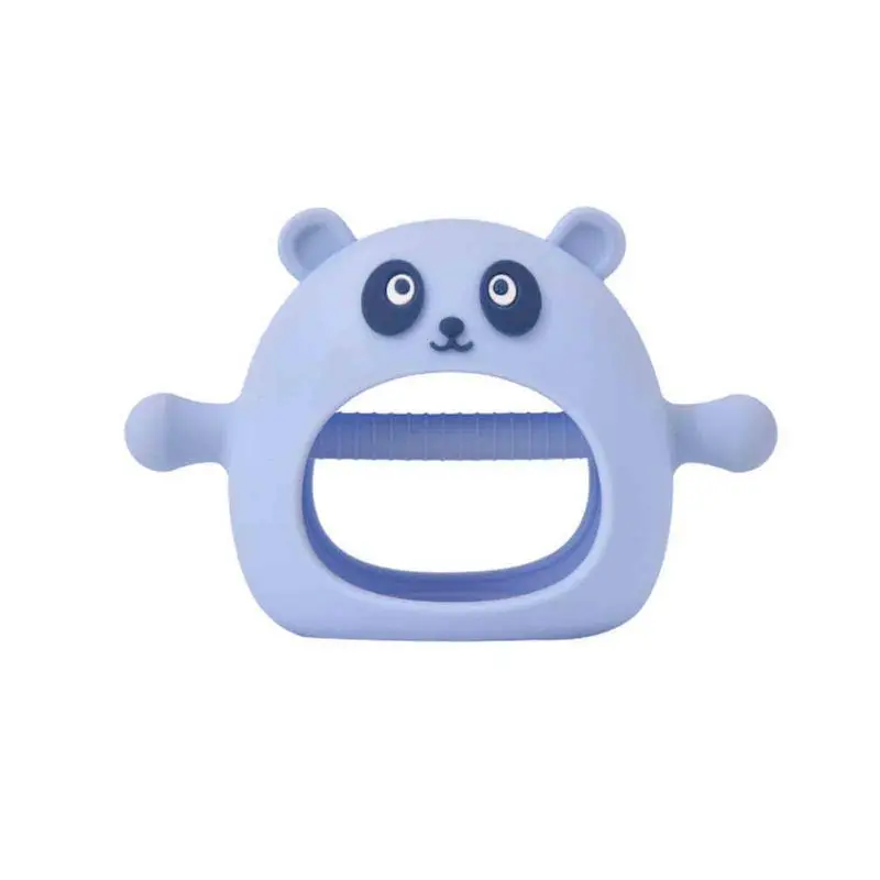 

Infant Rattling Teether Silicone Bear Chew Toys For Sucking Needs Hand Pacifier For Breast Feeding Babies Car Seat Toy For