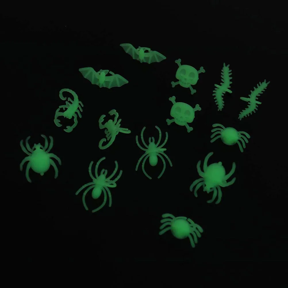 

24 Pcs Fluorescent Ring Light up Toys Ghost Head Glowing Rings The Dark Halloween Finger