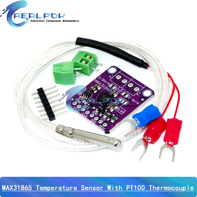 MAX31865 Temperature Sensor Module GY-MAX31865 RTD Digital Conversion Module Electronic DIY Board PT100-PT1000 for Arduino