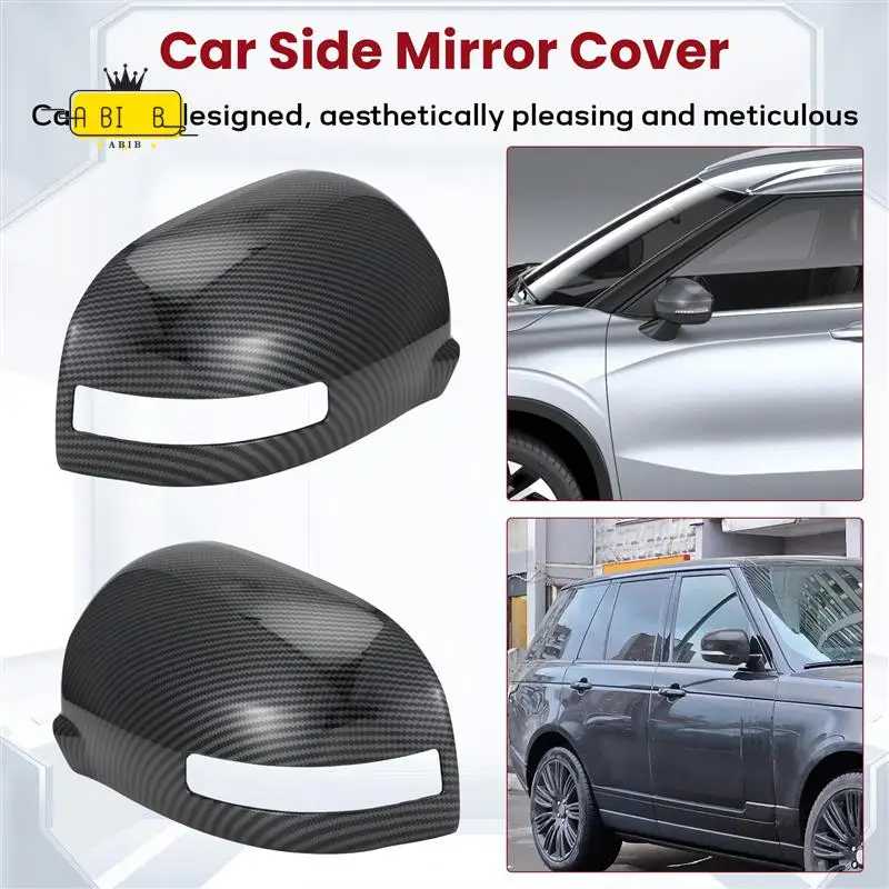 

ABIB -Carbon Fiber Car Rear View Mirror Cover Trim For Mitsubishi Outlander 2013 2014 2015 2016 2017 2018 2019