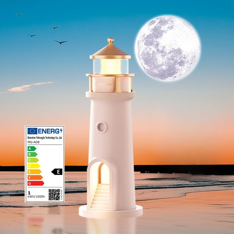 

Remote Control Lighthouse Projector Moonlight Speaker Atmosphere Lamp Ambient Light Small Table Lamp Decorative Light