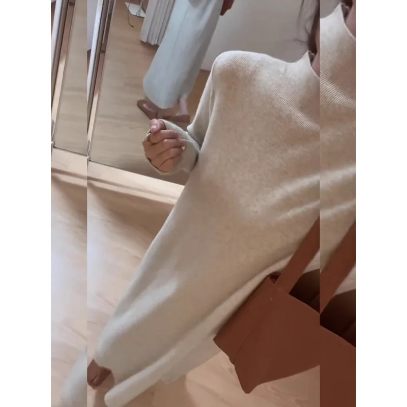 

Пуловеры длиной до колена для студентов, свитера, джемперы, женские изысканные мешковатые городские женские туники с низким вырезом, спортивная туника с меховым воротником