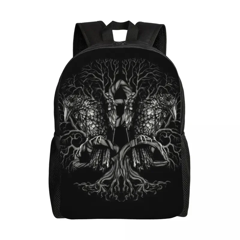 

Tree of Life Yggdrasil with Ravens laptop backpack women men casual bookbag for school college students Vikings bag