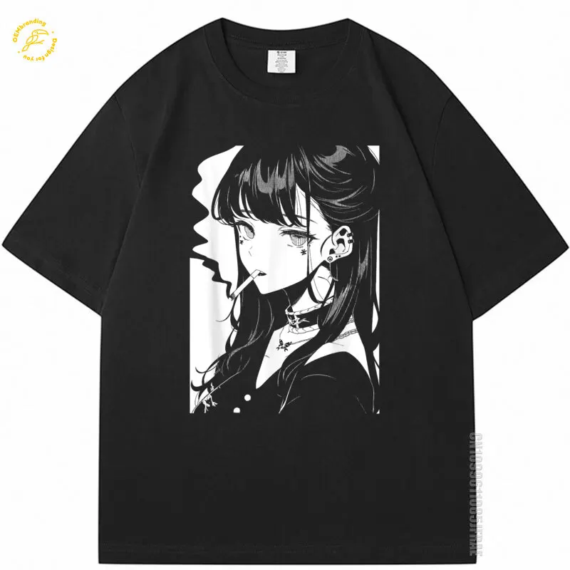 

Anime Horror Girl Aesthetic Soft Grunge Waifu Japanese Otaku Oversized Men T-Shirt 남자 티셔츠 T Shirt Heren Футболка С Принтом
