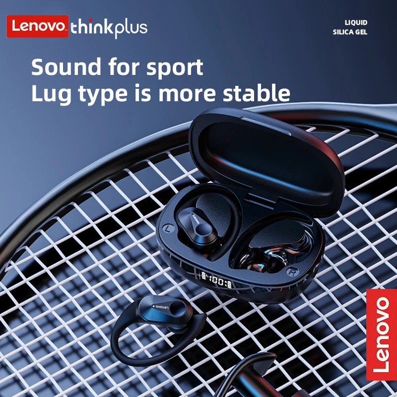 Lenovo LP75 Wireless TWS Sports Bluetooth5.3 Headphones Ear Hook Noise Reduction HiFi Stereo Waterproof Gaming Earphone with Mic