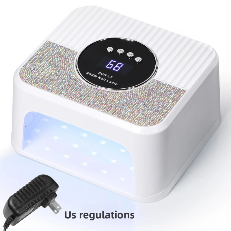مصباح مانيكير جديد كبير المساحة، مجفف أظافر مزدوج اليد عالي الطاقة، سريع الجفاف، مصباح علاج بالضوء غير الداكن #6