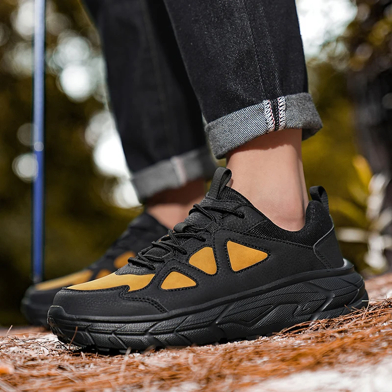 Outdoor Hiking Shoes Waterproof Shoes for Men Trailing Trekking Shoes Ultra-light Sneakers Casual Comfortable Outsole-shock Shoe