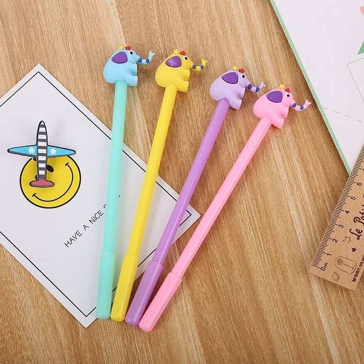 Creative Elephant Neutral Pen Lovely Cartoon Learning Stationery Black Ink Water  Office Supplies Signature Pen Back To School