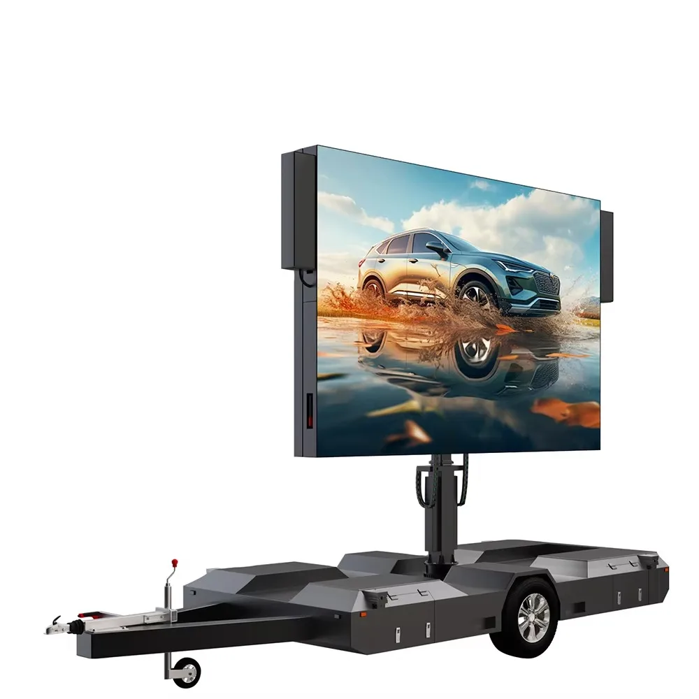 High definition P5 outdoor LED display powered digital billboard commercial mobile LED screen trailer display