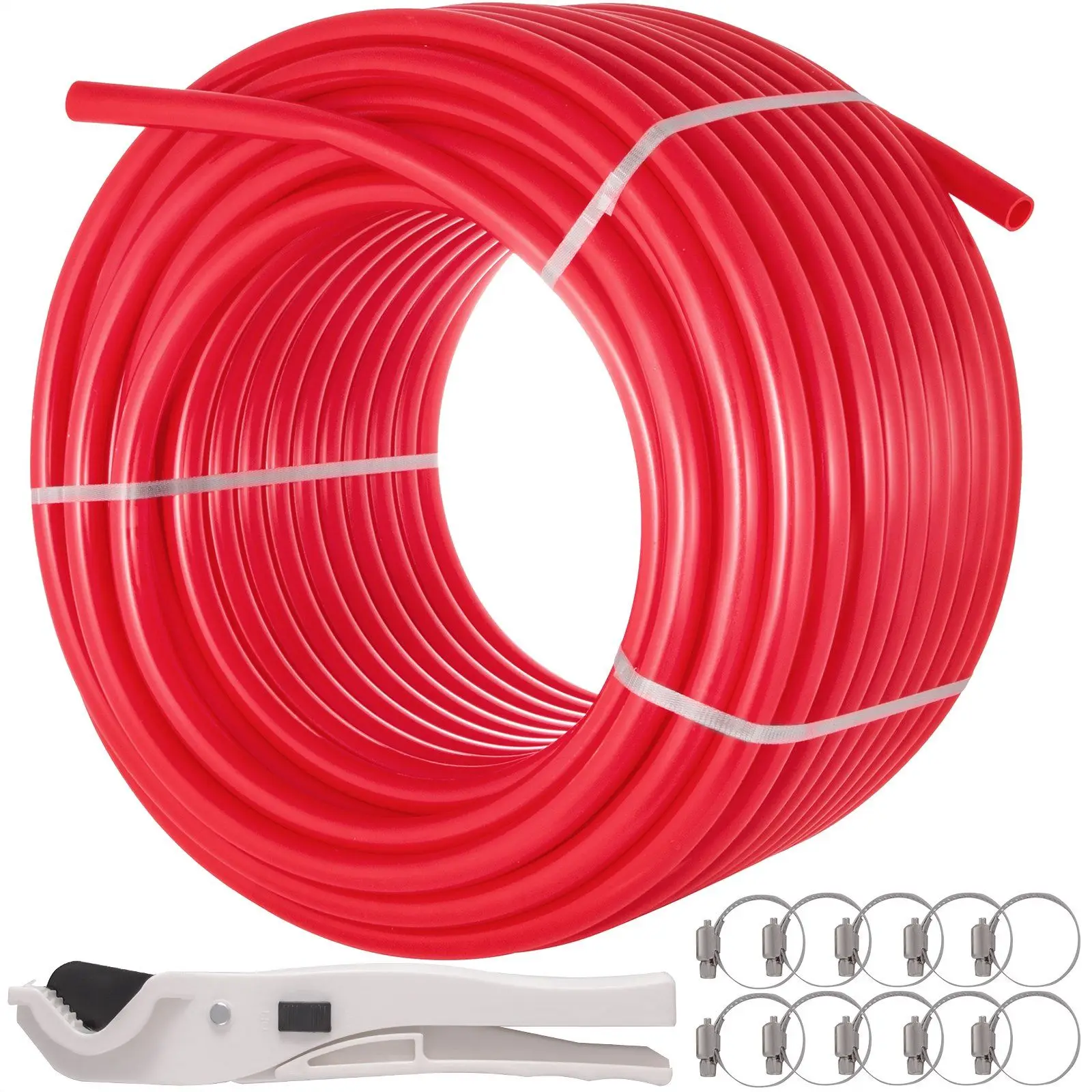 PEXパイプ 1/2インチ、2 x 100フィート 長さ PEX-Aフレキシブルパイプ 飲料水用、温水/冷水用PEX配管