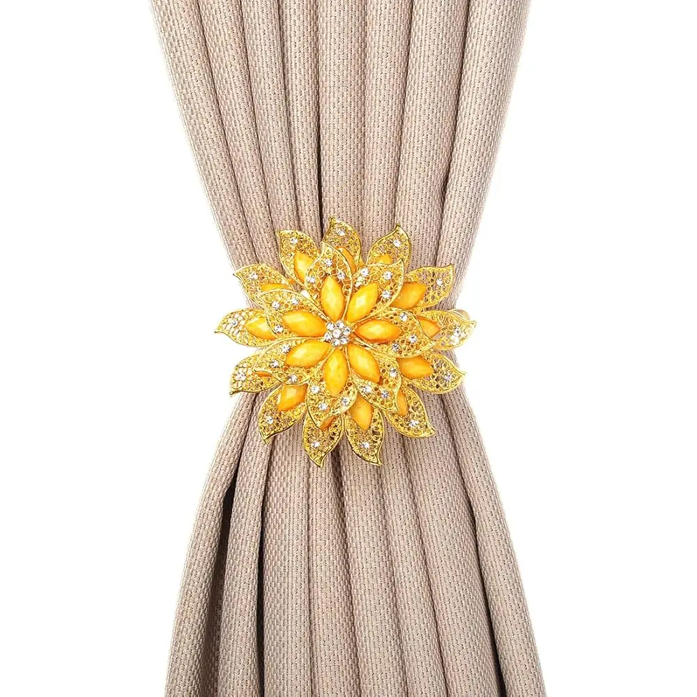 

Классический роскошный магнитный держатель для штор с крупными кристаллами, зажим-цветок для штор, клипса-пряжка, фиксатор для штор