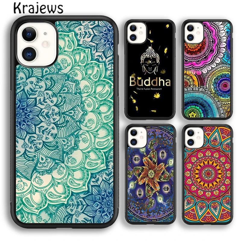 Krajews Dream Catcher Mandala Pattern Phone Case Cover For iPhone 16 15 SE2020 14 6 7 8 plus 11 12 13 pro max coque Fundas