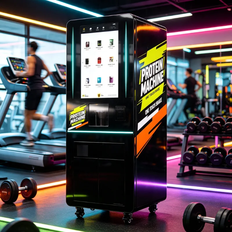 Protein Powder Vending Machine Automatic Smart Custom Device Touch Screen System Instant Pure Protein & Mixed Beverage Vending