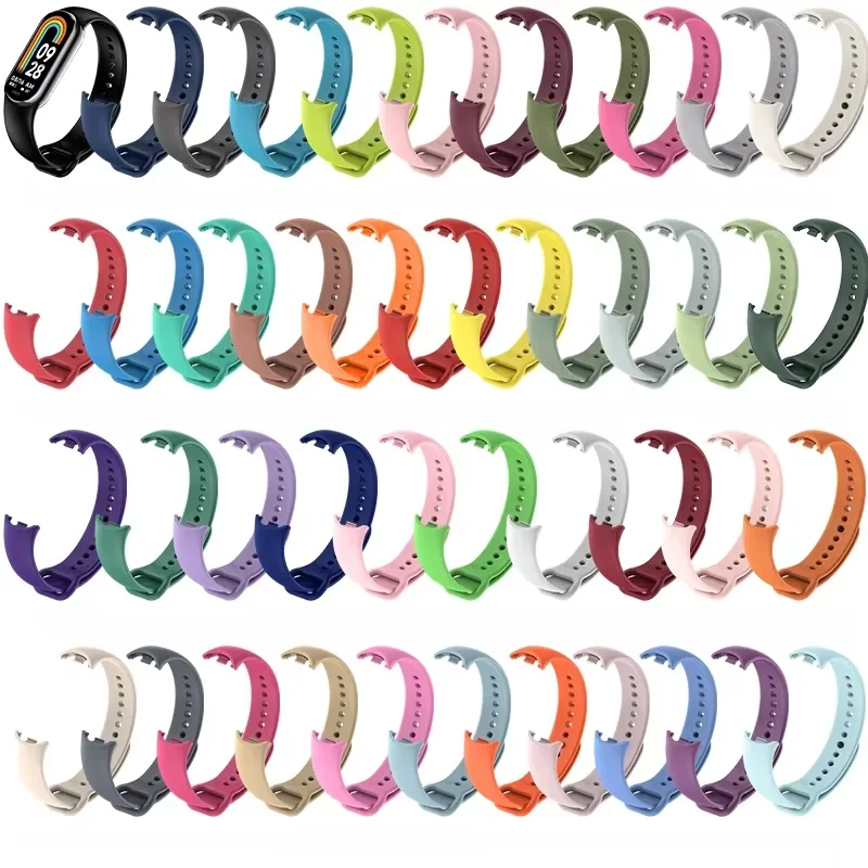 Silicone Strap for Xiaomi Mi Band 8 Strap NFC Sport Rubber Bracelet Wristband Pulseira Correa For Mi 8 Smart Watch Accessories