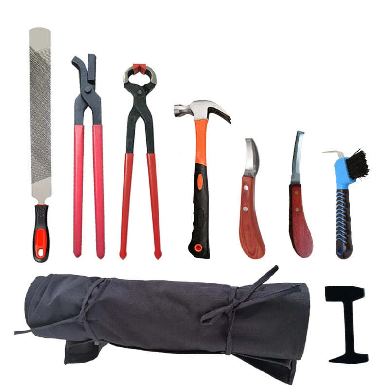 

Horse Farrier Hoof Tools Kit Rust Free Farrier Tools Kit Vet Knife Rasp Hoof Nail Trimmer & Nipper Hoof Cutters
