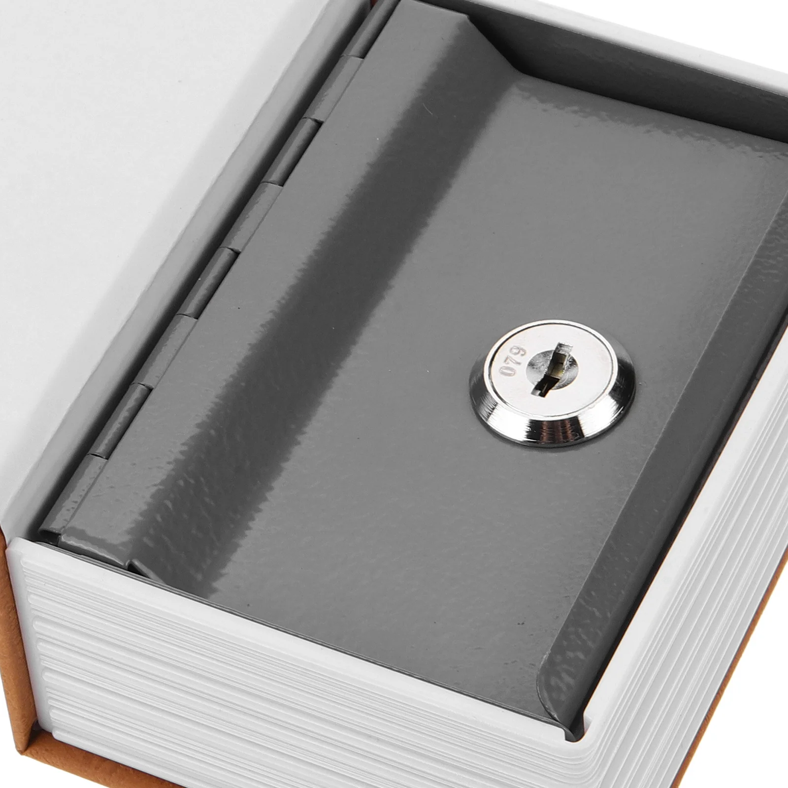 

Simulated Book Creative Book-Shaped Money Pot Piggy Bank Coffee Color Mini Money Box with Lock for Decoration Gift