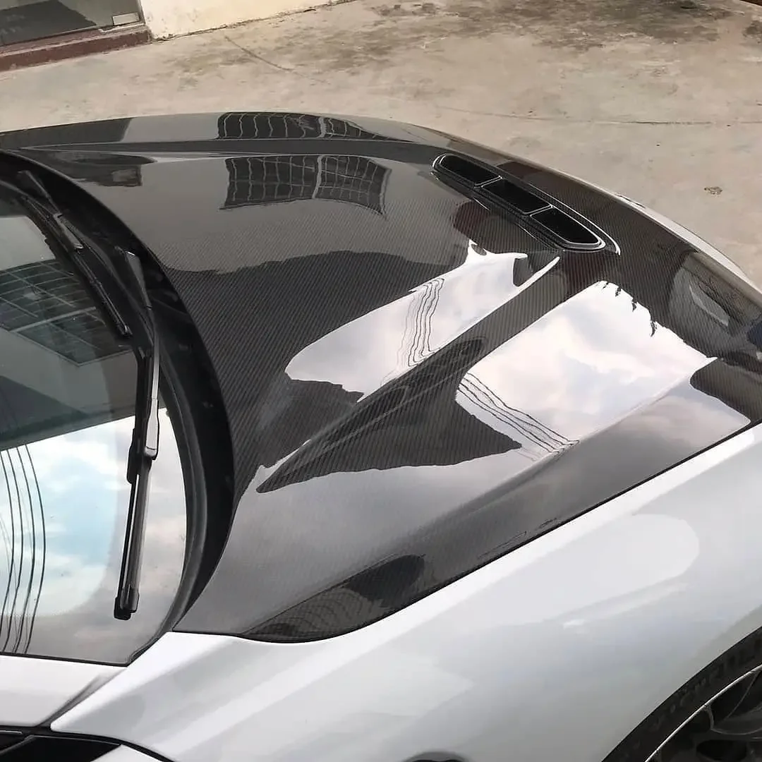 أجزاء تجديد السيارات غطاء محرك السيارة الأمامي من ألياف الكربون الحقيقية لسيارات Bmw F22 2 Series F87 M2 CS أغطية محرك من ألياف الكربون