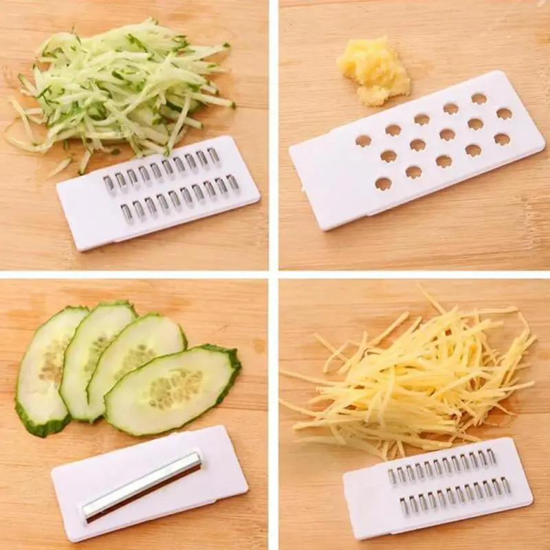 In 1 Multifunction Stainless Steel Vegetable Grater Slicing Mandoline Vegetable Cutter Adjustable Carrot Grater Onion Dicer