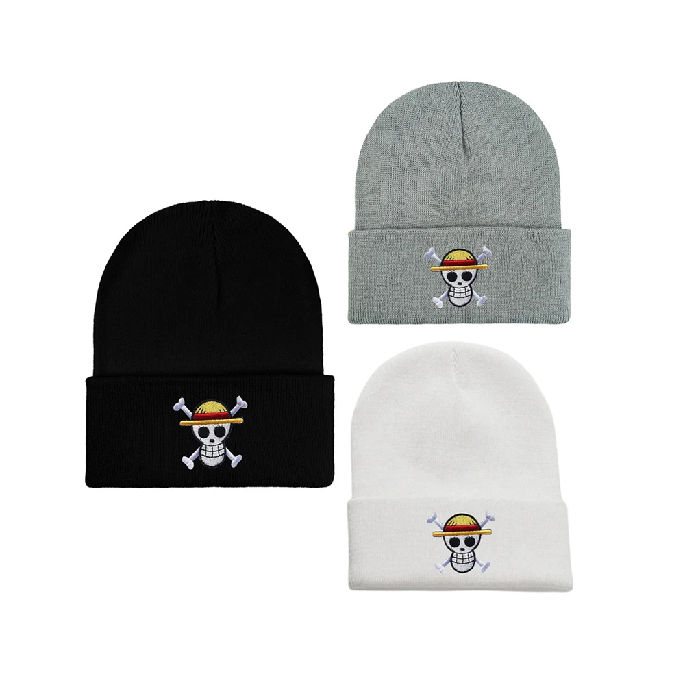 Anime Luffy Bucket Hat Fashion Unisex Panama Hat Men Women Warm Winter Cap Casual Bob Hiphop Bucket Caps Christmas Gifts