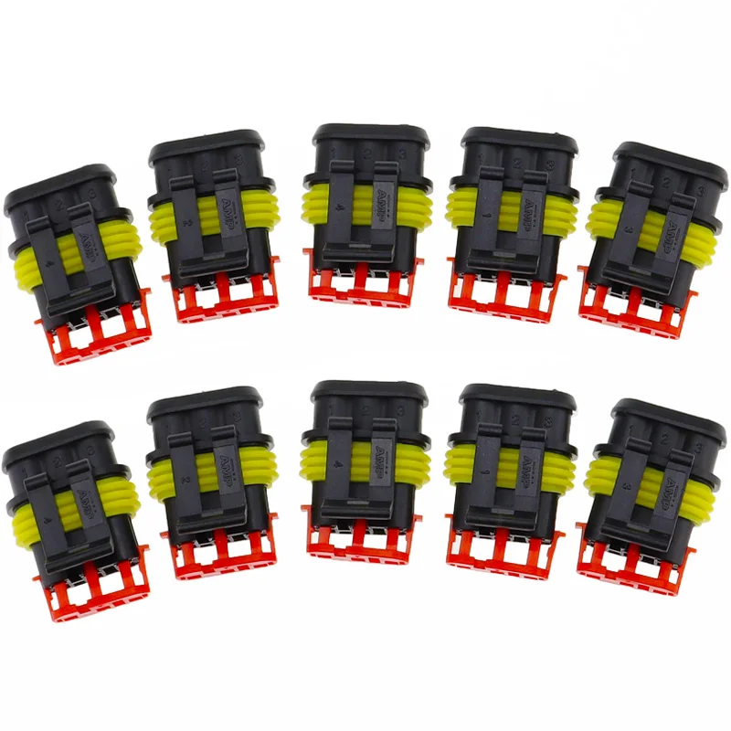 10 Set 3 Pin Female And Male Way Waterproof Electrical Wire Automotive Connector Plug For Car