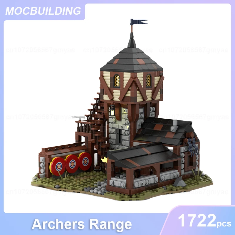 Archers medievali gamma modello MOC Building Blocks fai da te assemblare mattoni castello architettura Display raccogliere giocattoli di natale regali 1722 pezzi