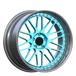 Nero blu oro 112mm 5x112 R17 Zoll sfalsato passeggero in lega Pcd112 5*112 Mag Rines cerchione auto