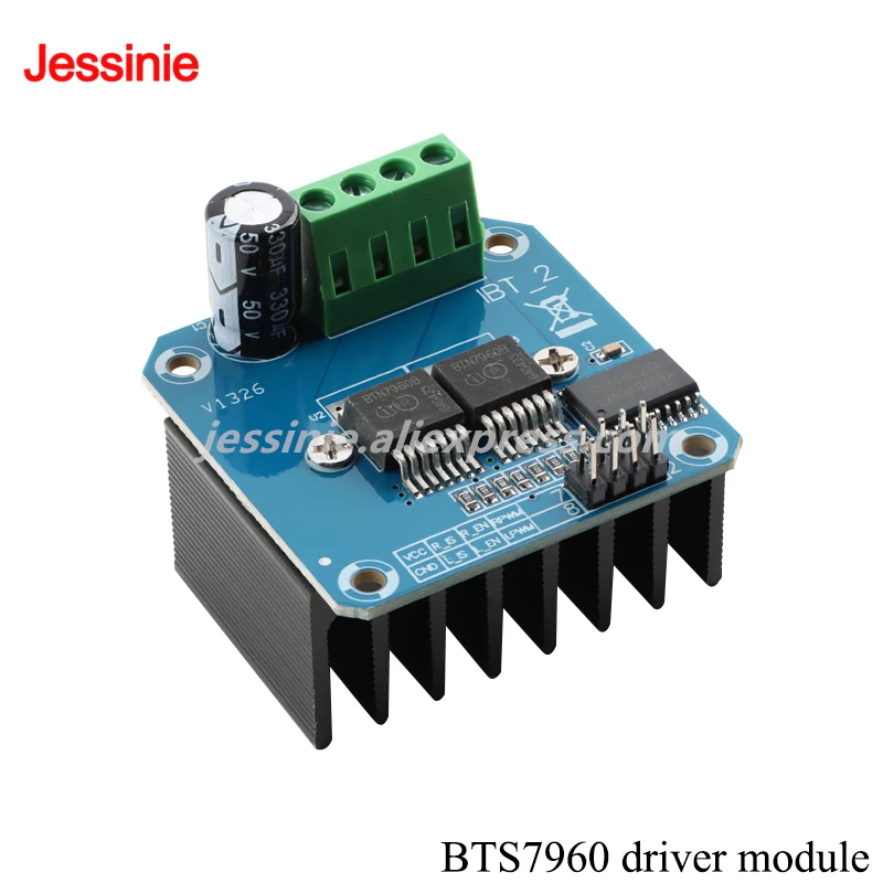 BTS7960 High Power Smart Car Motor Drive Module 43A Current Limiting Control Semiconductor Refrigeration Drive