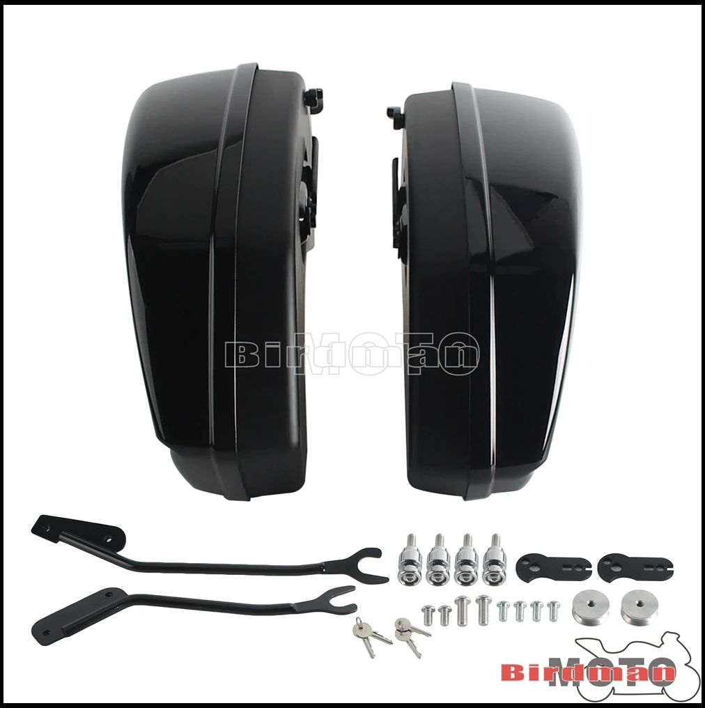 Motorcycle Hard Saddlebags Side Boxes Rear Trunk W/ Docking Kit For Harley Softail Low Rider S FXLRS 2020-24 El Diablo FXRST 22