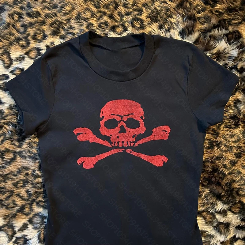 Jaren '90 Vintage Kleding Kpop Goth Dames Cropped Gothic Star Girl Y2k Tops Vrouwen Top T-shirt voor vrouwen Trashy Y2k 2000s Harajuku