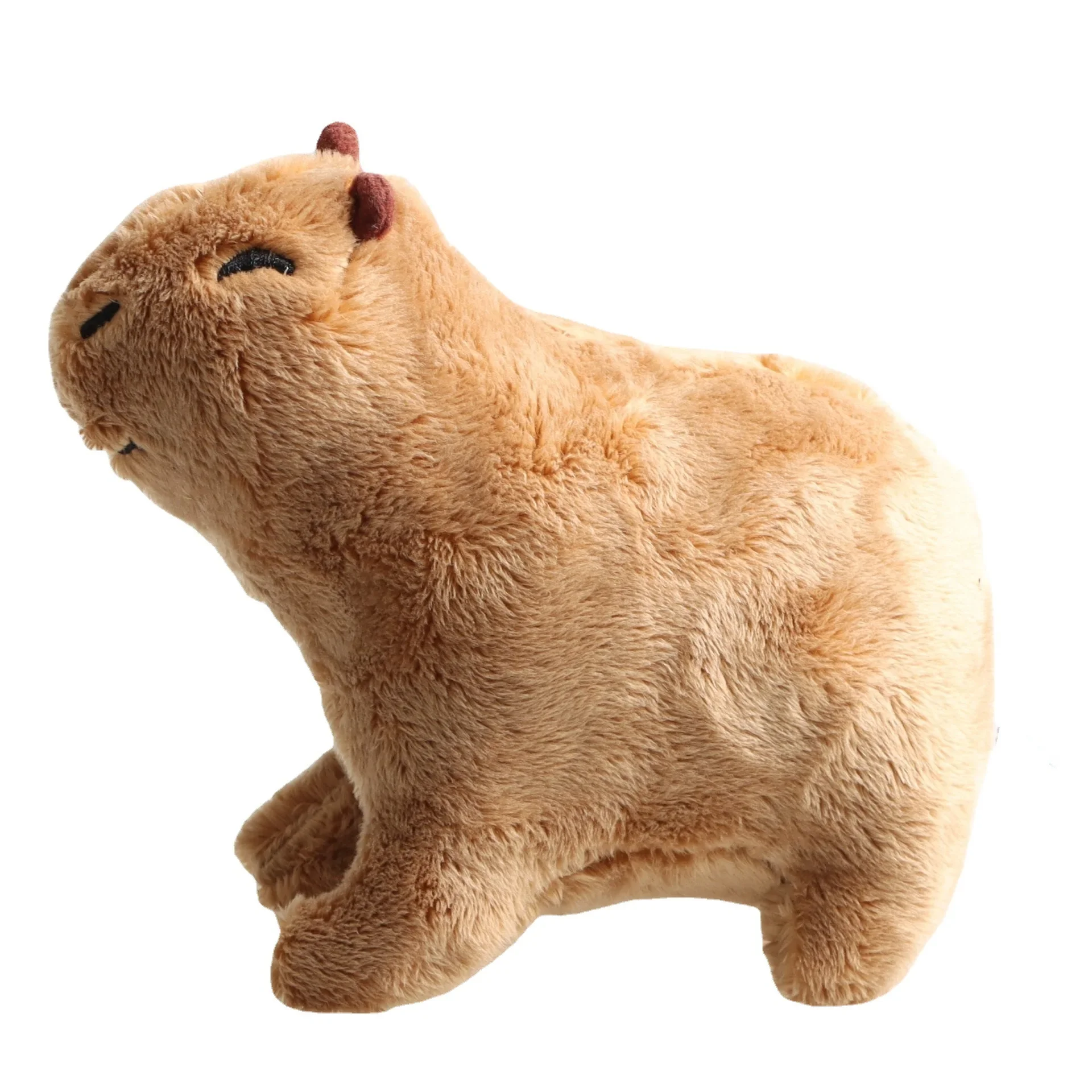 Simulatie Pluizige Capibara Pluche Knuffels Speelgoed Zachte Poppen Echte Leven Capibara Poppen Kinderen Speelgoed Peluche Kerstcadeau 18 cm