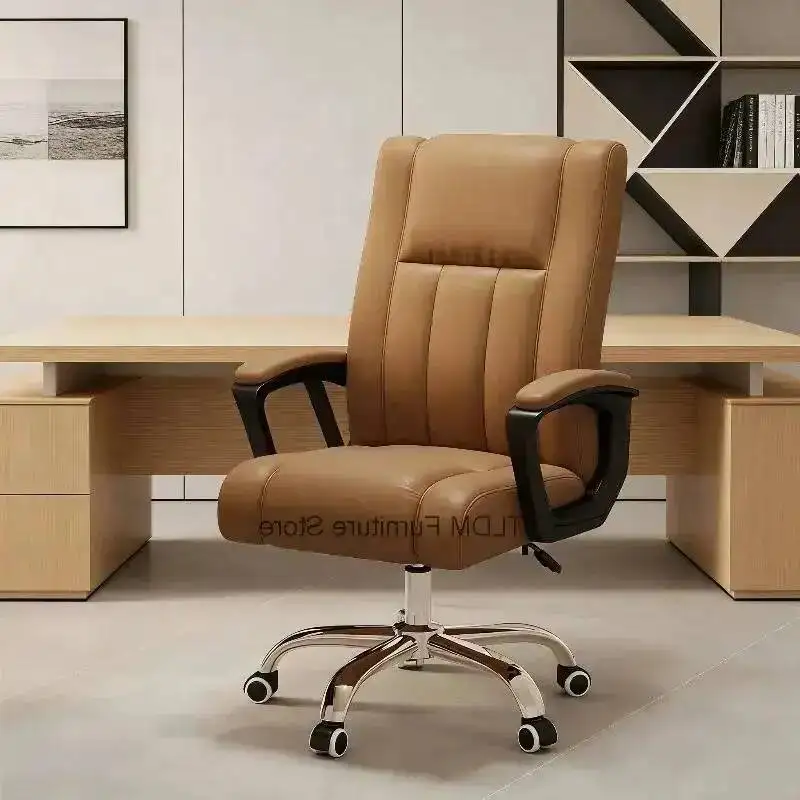 and Armrests, Base, with Padded Executive Adjustable Height Office Swivel High Chair Ergonomic Desk Back Chair for Home Office