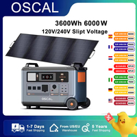 Oscal Blackview Power Station 3600Wh Pure Sine Wave 120V/240V Dual Voltage 6000W Energy Storage Campervan With 400W Solar Panels