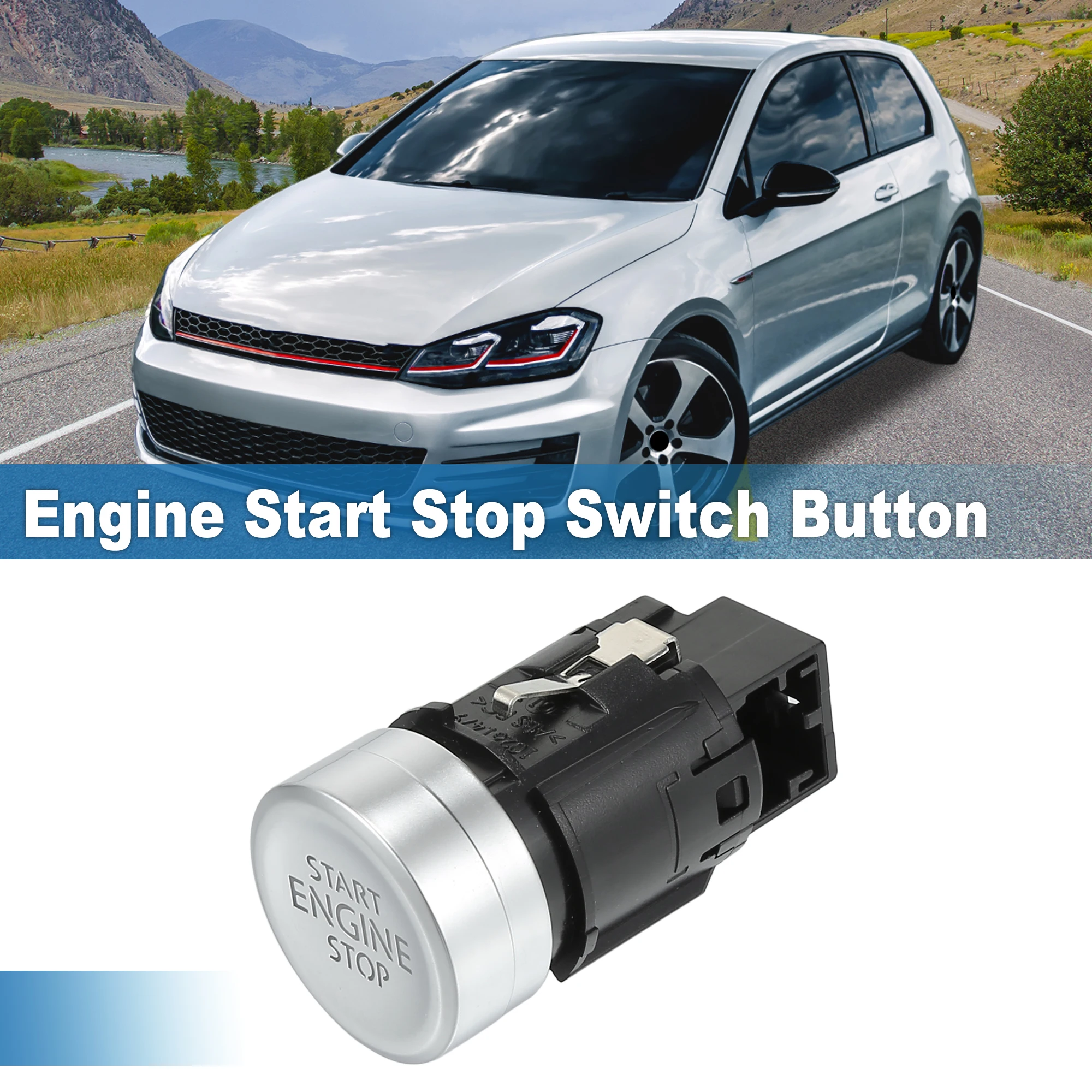 UXCELL Push Button Starter Switch No.5G1959839A Engine Start Stop Switch Button for Volkswagen Golf 2021