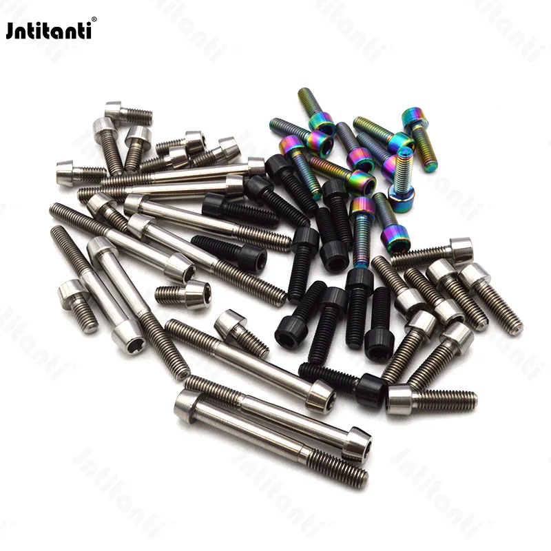 

Jntitanti Gr5 titanium bolt screw socket or allen cone head M4x8-45mm bicycles, motorcycles and racing cars