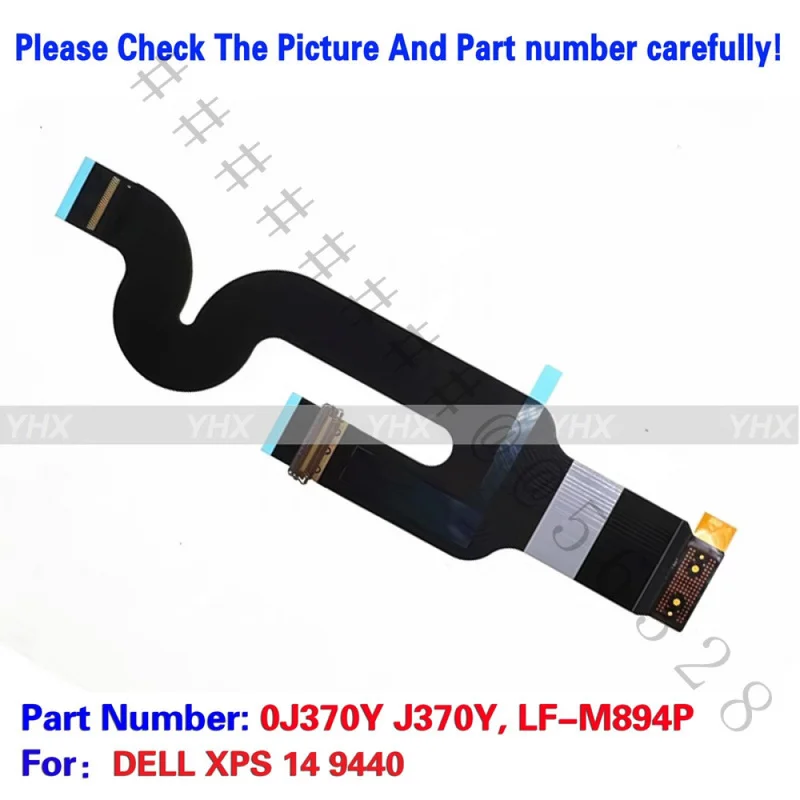 SS+New EDP FHD Non-Touch Screen Cable White Version PN 0J370Y For Dell XPS 14 9440 Laptop Display Ribbon Replacement Wire