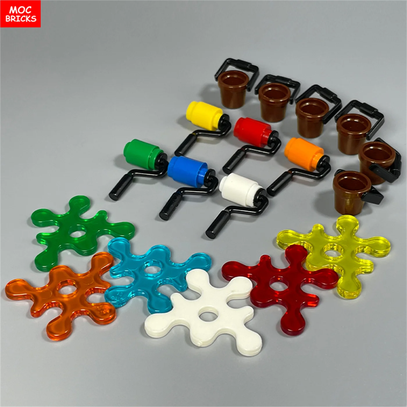 MOC Bricks Painter Tool For 4cm Figure Round Brick 1x1 Liquid Pigment 12885 Educational Building Blocks Toys Kids Gifts