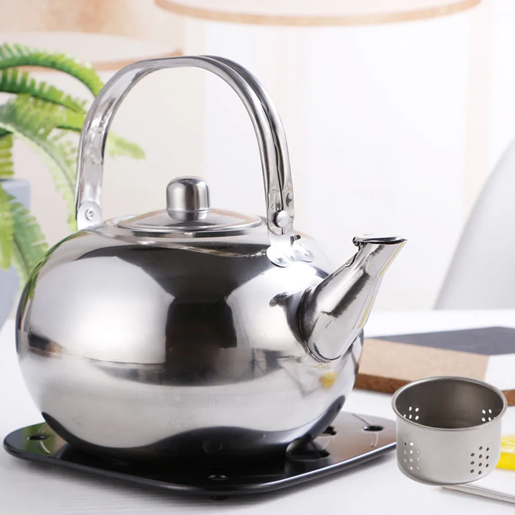 

Stainless Steel Household Tea Kettle Stovetop Water Kettle Heat Resistant Thick Bottom Kitchen Coffee Pot for Daily Use
