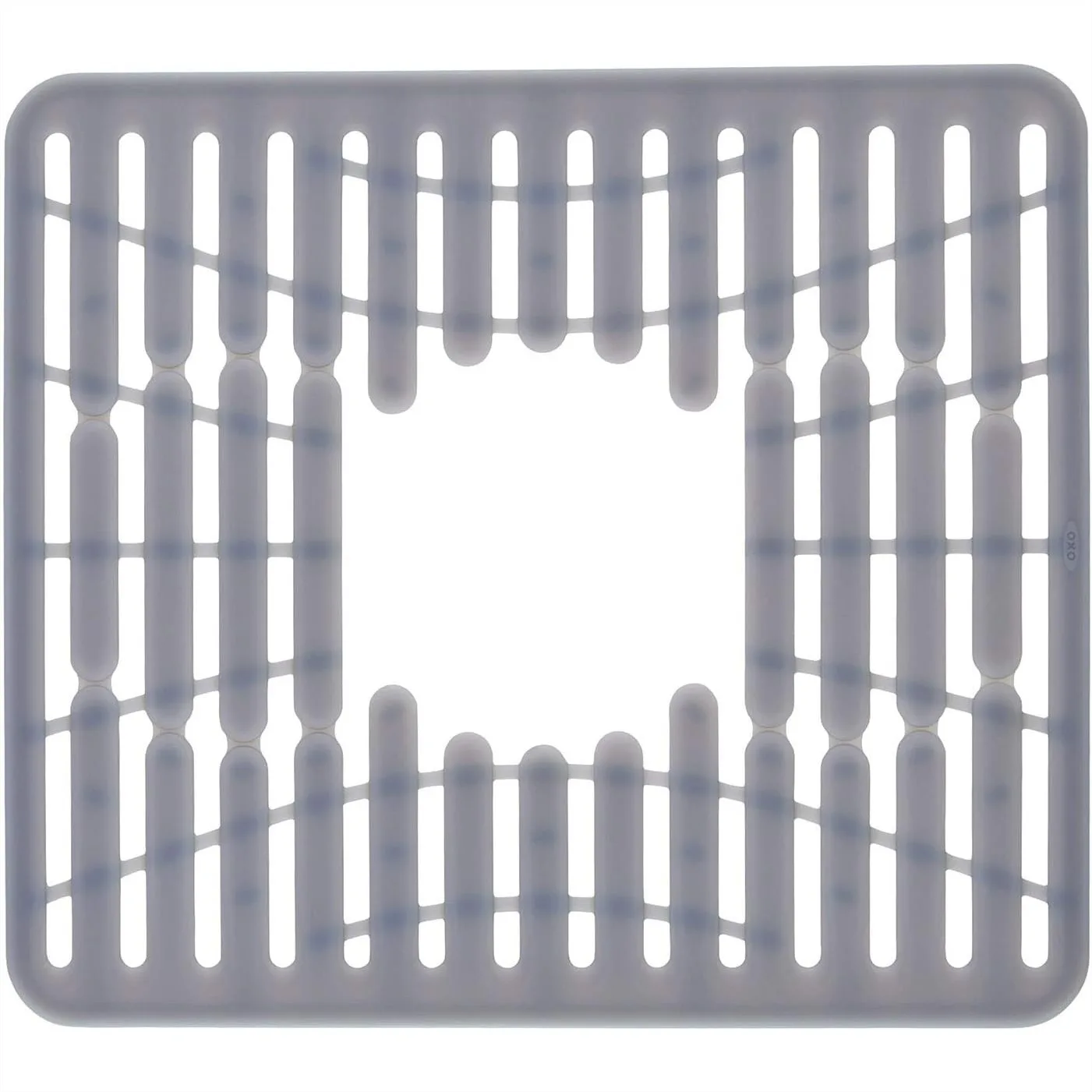 

Silicone Sink Mat with Cushioning Protection for Double Sinks, Heat-Safe and Dishwasher Safe, Small Silver