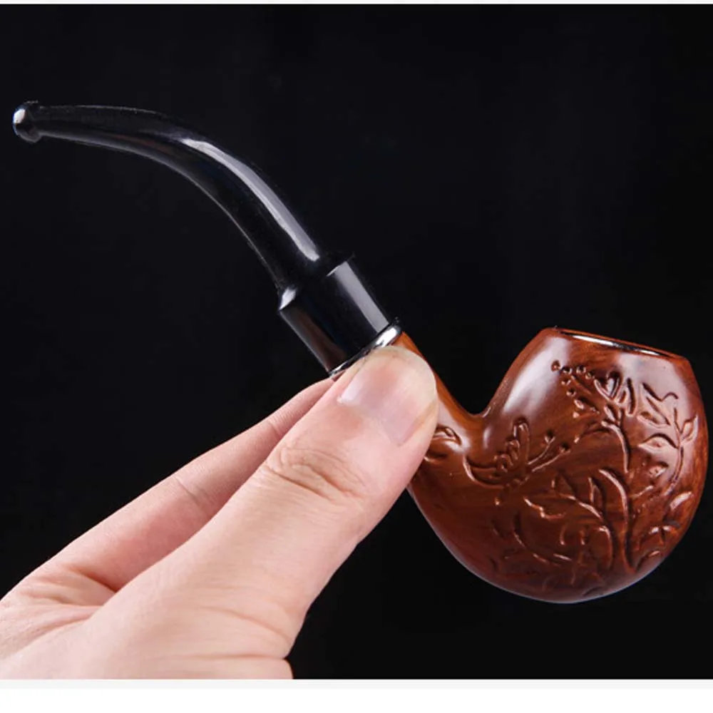 Detachable Resin Vintage Durable Tobacco Smoking Pipe Smoke Pipes Reduce Tar Cigarette Filter Men Gift Tobacco Smoking Gadgets