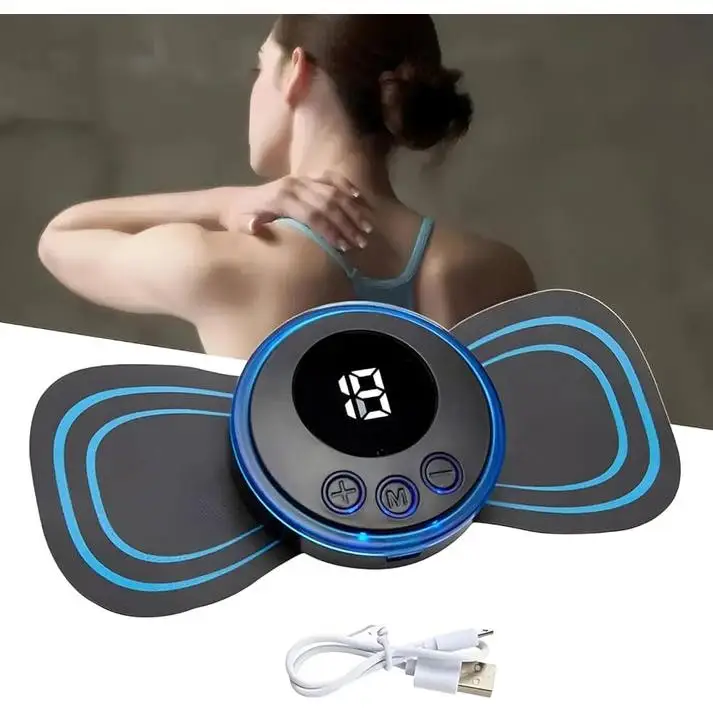 Mini masajeador eléctrico portátil estimulador muscular recargable USB portátil masajeador profundo para cuello espalda piernas brazos alivio tensión dolor fitness recuperación cuerpo relax terapia