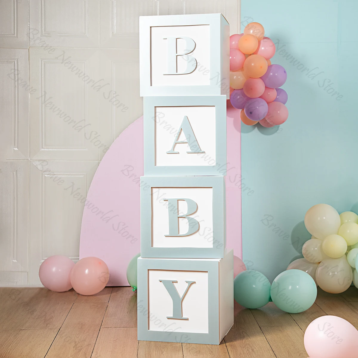 

Baby Boxes Paper Baby Blocks Baby Shower Decorations Gender Reveal Party Backdrop Props Mom To Be Decor