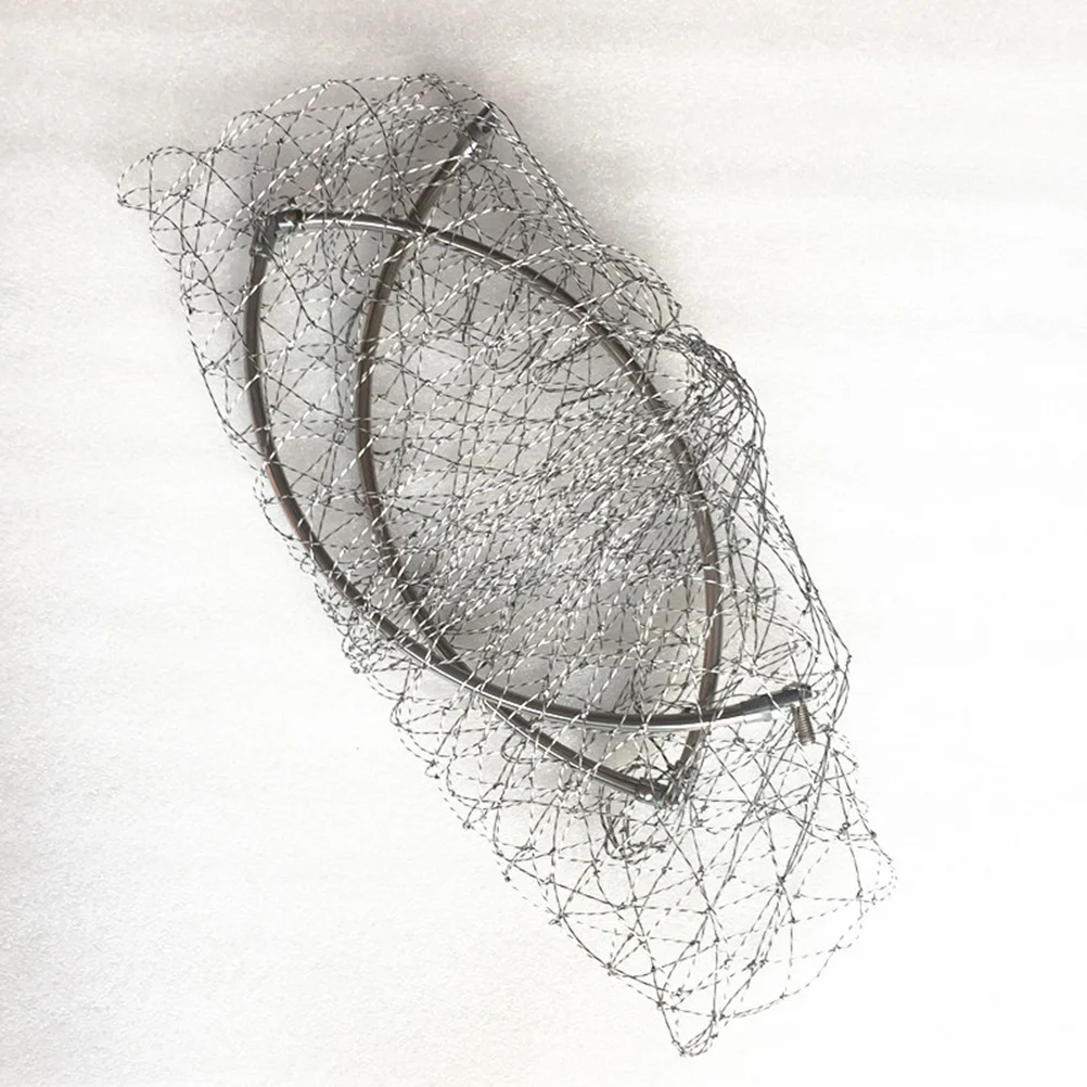 

2Pcs Folding Landing Net Head Stainless Steel Corrosion Resistance Strong Bearing Capacity Fish Keeper for Kayak Boat Sea