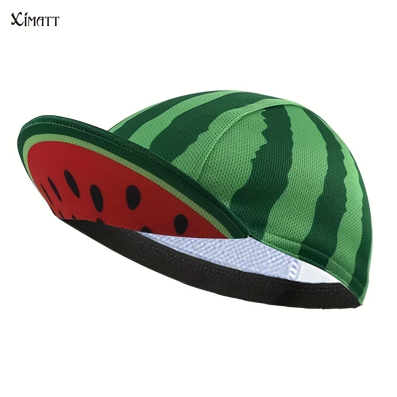 New Summer Fruit Watermelon Polyester Breathable Cycling Cap Quick Dry Bicycle hats