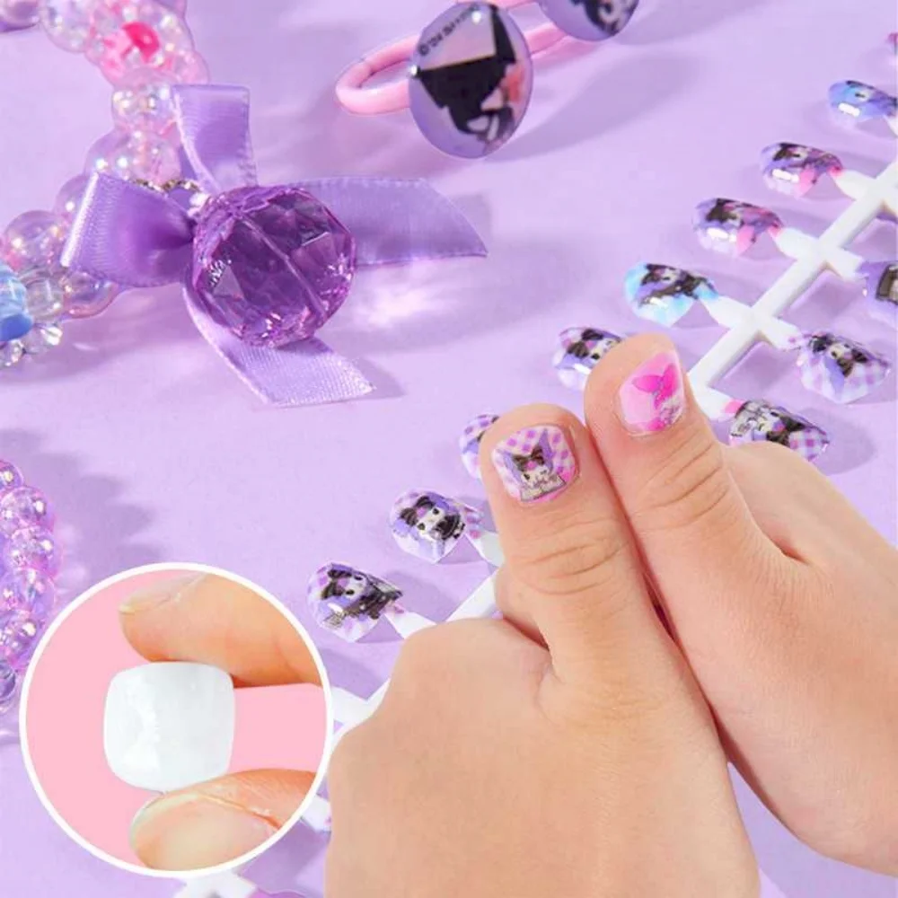 1 Set Melody Kuromi Cinnamoroll Nagelkunst-Set Nagelaufkleber Leicht Abziehbar Neue Nagelaufkleber für Frauen Geburtstagsgeschenke – Detail 4