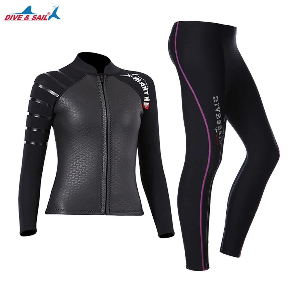 

Neoprene 2MM Men Women Wetsuit Jacket Scuba Diving Suit Surf Snorkeling Underwater Spearfishing Fishing Kitesurf Equipment