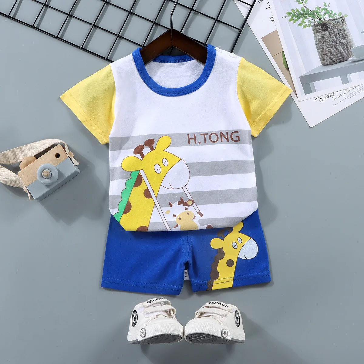 New Children Clothing Set Kids Cartoon Tracksuit T Shirt +Pants Boys Girls Clothing Sets Baby Clothes