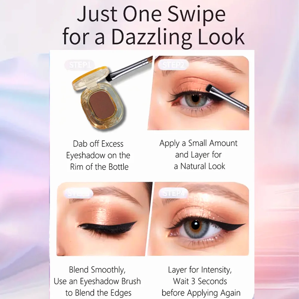 ظلال عيون فردية غير لامعة - بني لتفتيح العين وإخفاء الوجه، مقاومة للماء تدوم طويلاً، سهلة المزيج متعددة المظهر، عيد الميلاد والشتاء