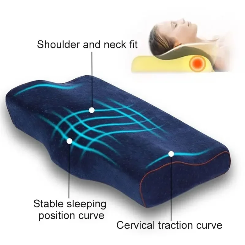 In Size Bedding Pillow Rebound Orthopedic Health Slow Foam Cervical Magnetic Protection Care Latex Pillows Memory Neck