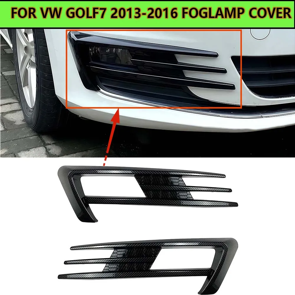 

Front Bumper Lip Spoiler Car Bumper Fog Lamp Grille Cover Trim Body Kit Tuning for Volkswagen VW Golf 7 MK7 Golf7 2013-2016